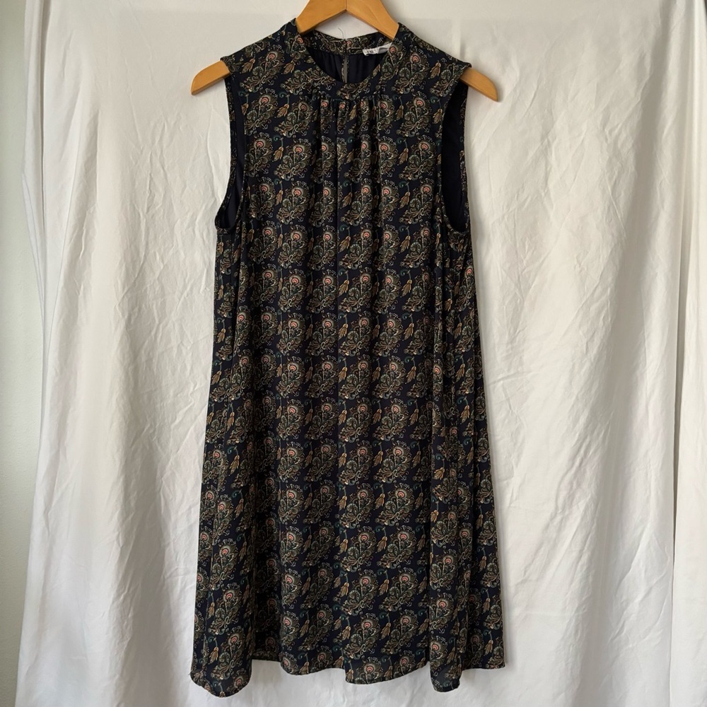 Daniel Rainn DR2 Navy Paisley Sleeveless Mini Dress